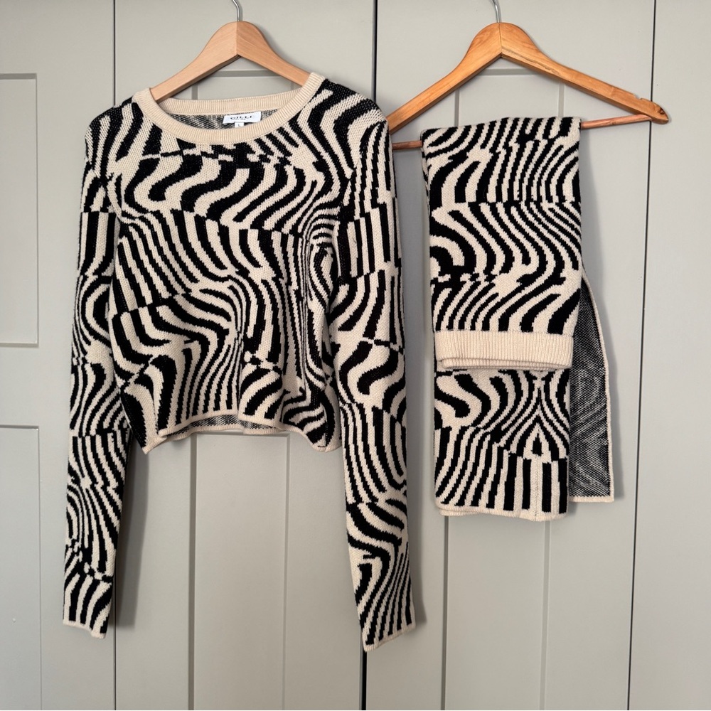 Matching Crewneck Sweater & Skirt Set